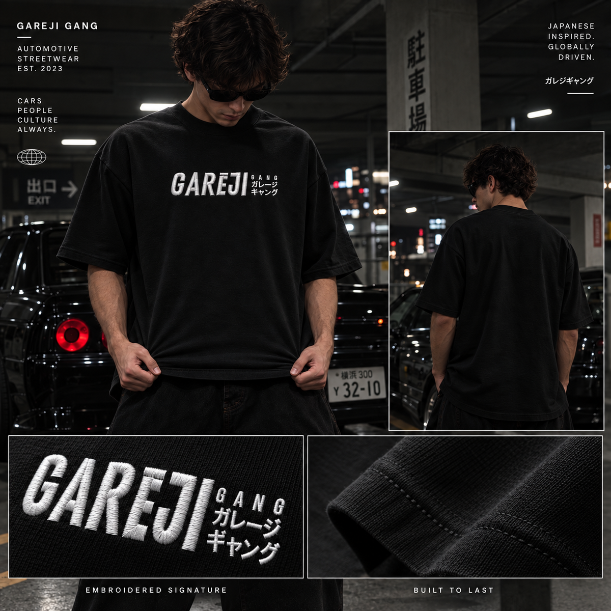 GAREJI SIGNATURE — BLACK EMBROIDERED